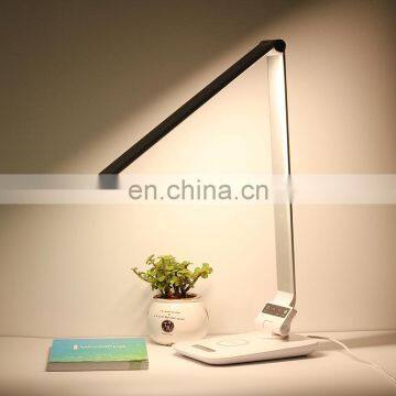 Dimmable Touch Switch QI Wireless Charging Led Table Lamp, DC12V, 2pcs USB Port for Home, Study, Room, Hotel photo-3