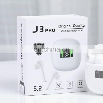 2021 new products J3 pro battery display touch control anti-noise mini wireless earphone wireless bluetooth earphone