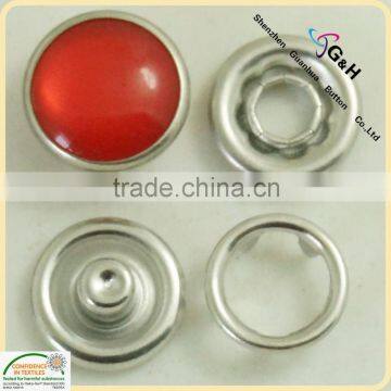 red hard color pearl snap button