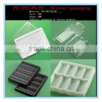 PVC/PET/PS/PE/pp Blister packaging vacuum thermoforming Plastic packing box Vacuum plastic packing box