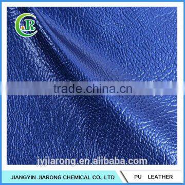 Embossed Pattern Metallic PU Leather Material for Sell photo-2