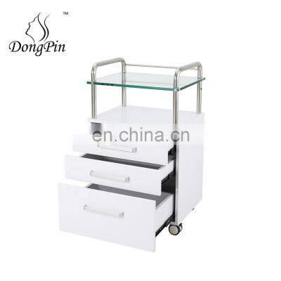 carro de belleza lockable salon trolley beauty trolley in white