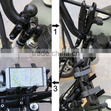 hot selling 360 degree rotation adjustable bike/bicycle/motorcycle mount holder for mobile phone and GPS