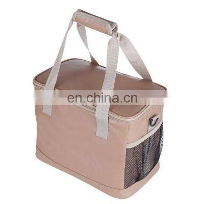 Portable soft cooler custom insulated cooler bag 600D with Shoulder strap and handles