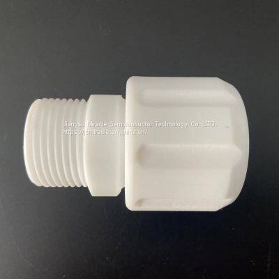 Corrosion Resistance White Virgin PTFE Fitting Male Connector photo-2