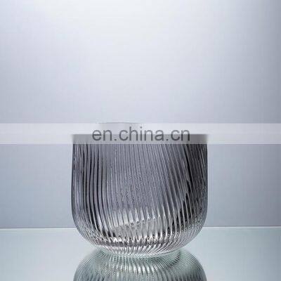 Home Decoration HandCraft Clear Glass Crystal Wedding Flower Vase photo-4