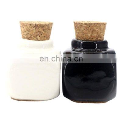 Hot Sell Porcelain Square White/Black Color Nail Art Dappen Dish Liquid Powder Container Nail Ceramic Crystal Cups