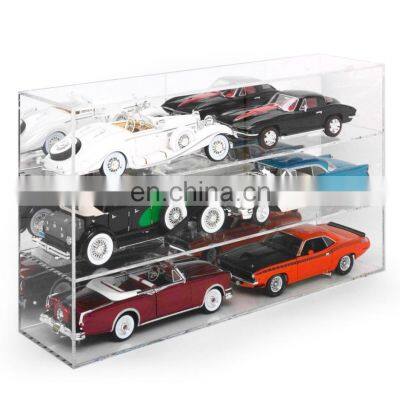 Pmma Large Capacity Toy Organizer Scale Race  Car Model Clear Acrylic Display Shelf