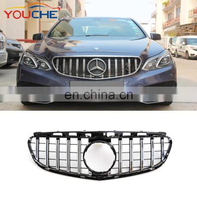 ABS front bumper grille mesh for Mercedes Benz E class W212 facelift 2014-2016 GT grill (Silver)