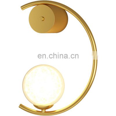 Modern Clock Wall Lamp For Living Room Bedroom Bedside Aisle Golden Mounted Lamps Home Design Indoor Decor Wall Light