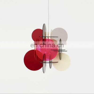 Modern Luxury Living Room Decorative Ceiling Pendant Light Round Acrylic LED Indoor Decoration Chandelier