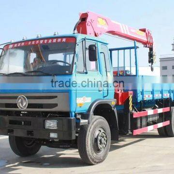 Dongfeng 4x2 truck mounted crane 6.3tons with good price for sale