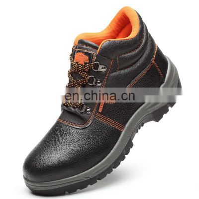 Customized PU Leather Security  Manager  safety shoes genuine leather men work boots