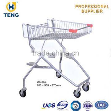 US style unfold handy & solid grocery trolley cart