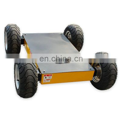 Large 4 rubber wheels snowblower military vehicle mobile wheeled robot chassis platform