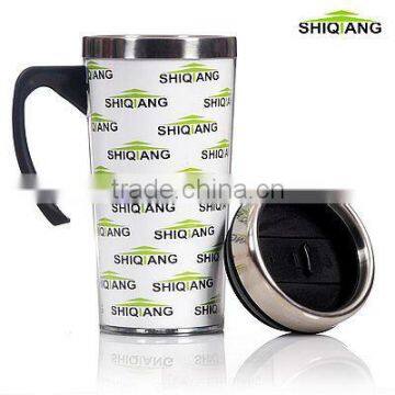 450ml stainless steel advertising paper inserted office cup