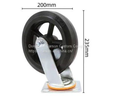 8'' Rubber Iron Core Trolley Wheels (280kg)