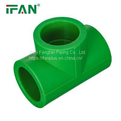 IFAN Factory Direct Green Color PPR Pipe Wholesale PPR Tee Fittings