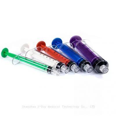 10ml 12ml 20ml Male Luer Lock Tip Connector Three 3-ring Syringe Dose Control Syringes, 10cc 12cc 20cc Luer Connection Injection Syringe by Hand Manual Ejector photo-2