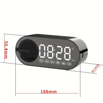 New Bluetooth speaker Smart clock alarm Small speaker Wireless portable outdoor subwoofer High sound quality large volume