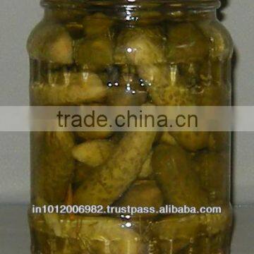 Gherkins in Glass Jars