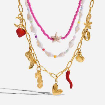 316L Hypoallergenic Stainless Steel Necklace With 18K Gold PVD Coating photo-5