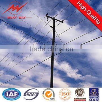 35FT 10m galvanized iron electric steel pole design