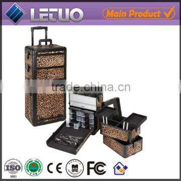 2pcs in1 Professional ABS hard carry hairdresser tool case, aluminum hairdresser trolley make up case