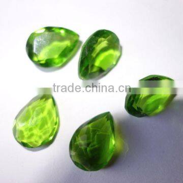 PERIDOT QUARTZ GEMSTONE FACETED 5PC. LOOSE BEADS