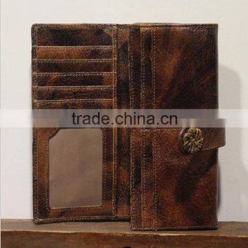 Rfid Blocking Security Distressed Vintage Leather Women Purse,ladies Wallet,women Wallet photo-2