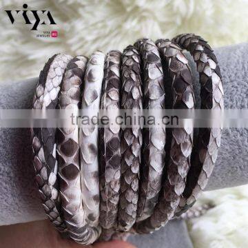 China Factory Wholesale Leather Cord/Rope 100% Python Snake Leather Cord With High Quality End photo-4