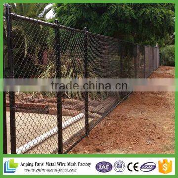 China 2015 Hot Sale Black Pvc Coated Perimeter Security Removable Chain Link Fence photo-5