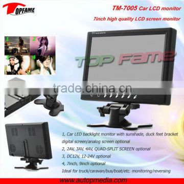 TOPFAME TM-7005 7 inches tft lcd color monitor Stand Alone TFT LCD Car monitor