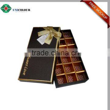 Hot Sale Design Luxury Gold Logo Cardboard Box for Chocolate