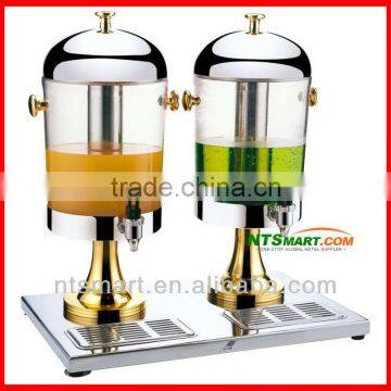 Double-tank stainless steel juice dispenser