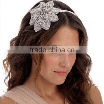 Bridal Hair Accessories, Vintage Inspired Rhinestone Crystal Bridal Headband Wedding Flower Tiara Headpiece