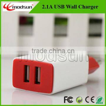 OEM dual USB wall charger,2.1A wall adapter for iPhone for iPad wall adapter