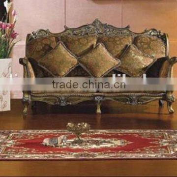 antique solid wood fabric sofa set A10079