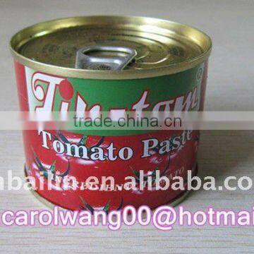 easy open tin lid tomato paste with best price,210g*48tins