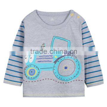 cartoon car printing Baby long sleeve cotton