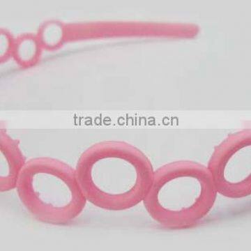 Unique circel linked pink rubber headbands