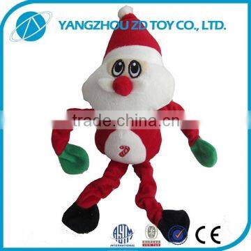 new style soft polyester stuffed plush santa christmas toy