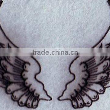 2016 new design Wings Custom Embroidery Patch iron on wedding veil