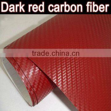 Carbon fiber wrapping film with air free bubbles 1.52*30m ,top quality red carbon