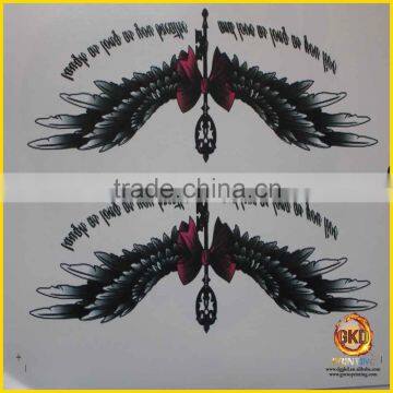 waterproof bird temporary body tattoo sticker/wings tattoos designs