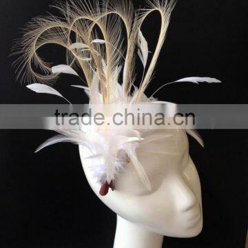 Derby fascinator/fascinator wholesale/feather fascinator