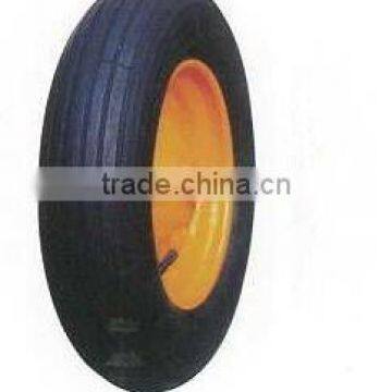 steel rim pneumatic rubber wheel