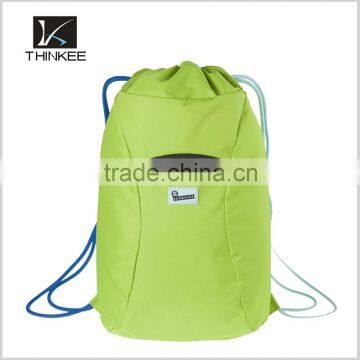 Wholesale Cheap Small Pink Polyester Outdoor Gym Backpack Drawstring Bag photo-5