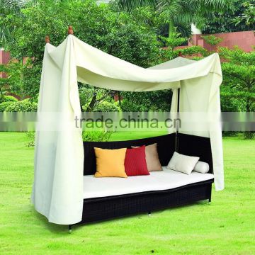 Outdoor furniture rattan chaise lounge