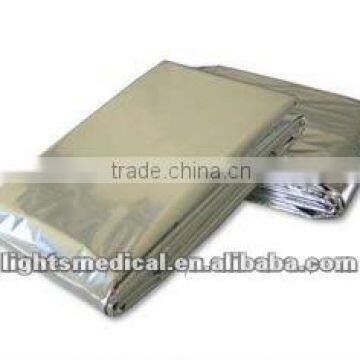 Waterproof foil silver thermal mergency blanket